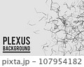 Digital plexus of glowing lines and dots. Futuristic digital background for Science and technology 107954182