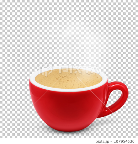 cafe au lait coffee drink illustration realistic 107954530
