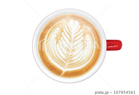 カフェオレ コーヒー 飲み物 イラスト リアル 107954561
