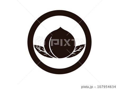 丸に抱き葉桃 107954634