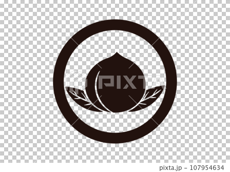 丸に抱き葉桃 107954634