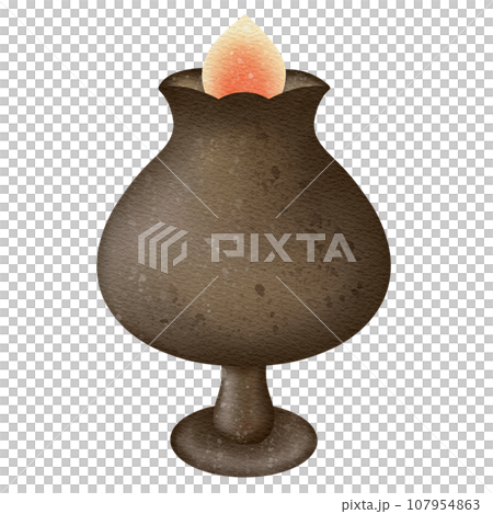 Burning candle illustration 107954863