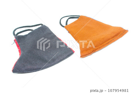 Face mask on white background with selective focus Face mask on white background with selective focus 107954981