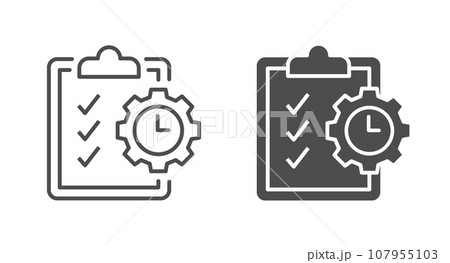 Project Management icons on white background....のイラスト素材 [107955103] - PIXTA