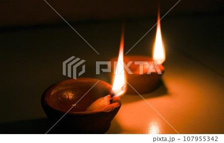 soil lamp lighting at the night image 107955342