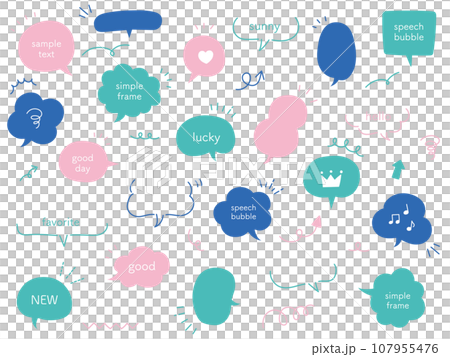 Vector illustration set of loose speech bubbles. Speech bubbles, frames 107955476