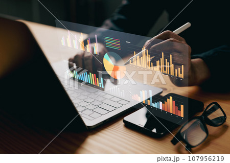 The executive reviewed the statistics graph to assess our recent performance. Positive mindset, and I carry a notebook to jot down my ideas and goals. 107956219