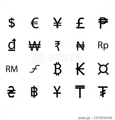 currency icon vector currency icon vector 107956306