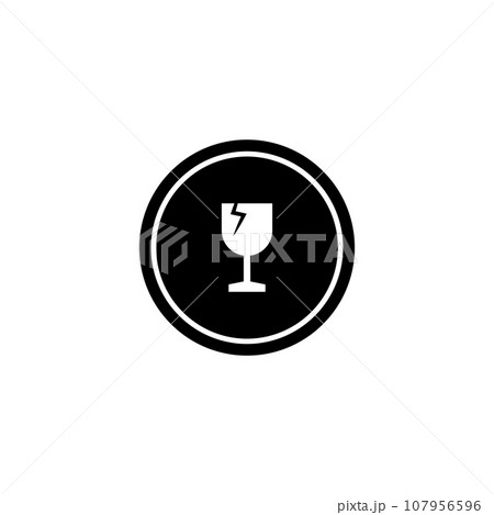 glass icon vector 107956596