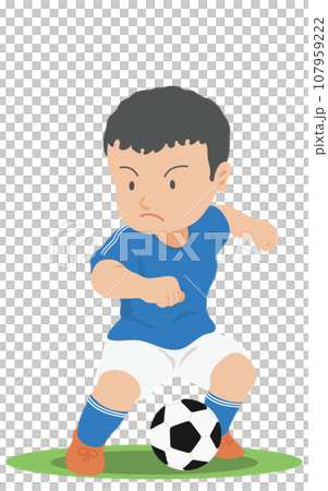 Physically strong soccer player 107959222