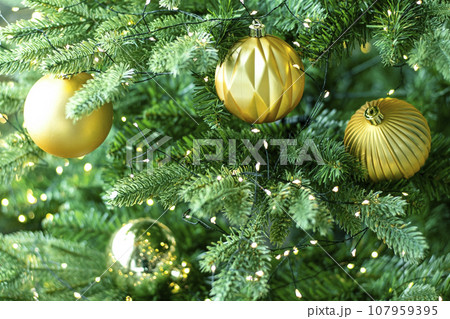 Christmas tree and decorations 107959395