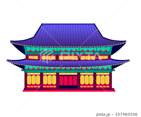 Gyeongbokgung - modern flat design style single isolated image Gyeongbokgung - modern flat design style single isolated image 107960506