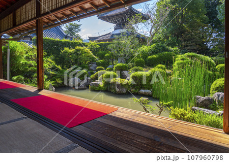 穴太寺　円応院庭園から見える多宝塔（京都府亀岡市） 107960798