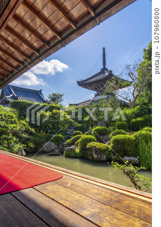 穴太寺 円応院庭園から見える多宝塔(京都府亀岡市) 穴太寺 円応院庭園から見える多宝塔(京都府亀岡市) 107960800