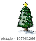 水彩風クリスマスツリー 水彩風クリスマスツリー 107961266
