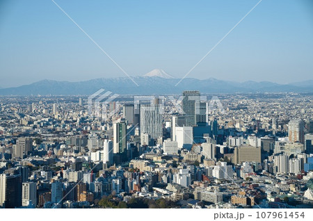 東京から富士山までの風景グラデーション 東京から富士山までの風景グラデーション 107961454