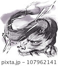辰年に使える龍の墨絵1 107962141