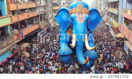 elephant Ganesha on parade 107962359