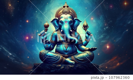 Ganesha elephant in space 107962360