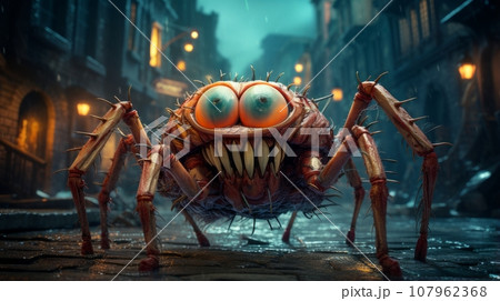 evil spider monster 107962368