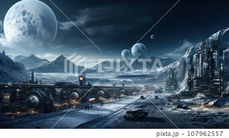 lunar space research station 107962557