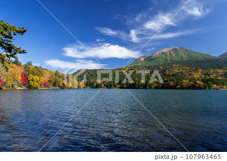 北海道 秋のオンネトーの紅葉 北海道 秋のオンネトーの紅葉 107963465