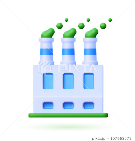 3d factory vector icon. 107965375