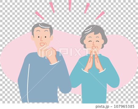 Senior couple smiling and happy Senior couple smiling and happy 107965385