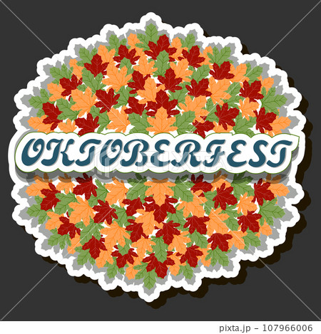 Beautiful illustration on theme of celebrating annual Oktoberfest holiday 107966006