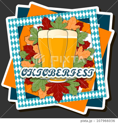 Beautiful illustration on theme of celebrating annual Oktoberfest holiday 107966036
