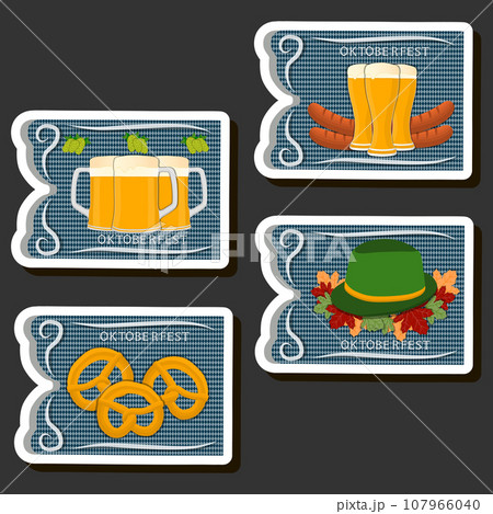 Beautiful illustration on theme of celebrating annual Oktoberfest holiday 107966040