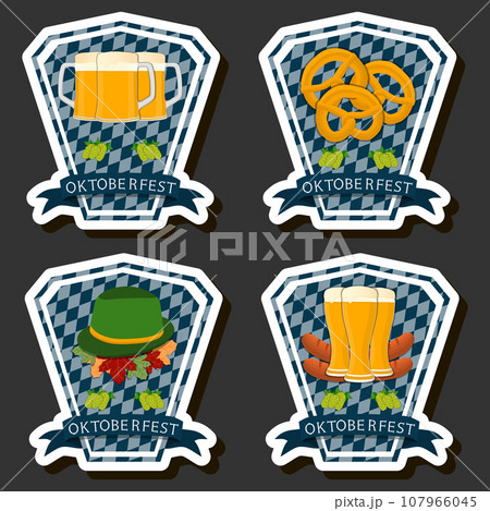 Beautiful illustration on theme of celebrating annual Oktoberfest holiday 107966045