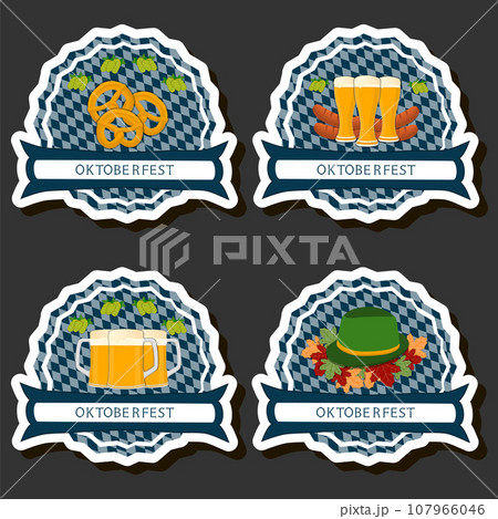 Beautiful illustration on theme of celebrating annual Oktoberfest holiday 107966046