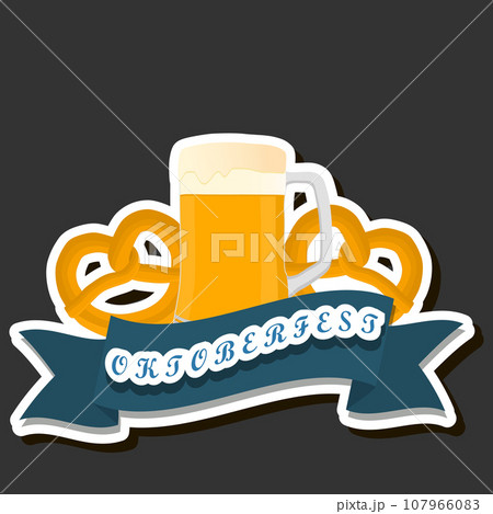 Beautiful illustration on theme of celebrating annual Oktoberfest holiday 107966083