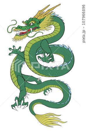 龍のイラスト 辰年の年賀状素材のイラスト素材 [107966896] - PIXTA