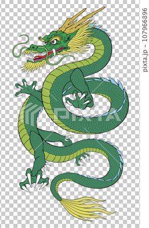 龍插畫龍年賀年卡素材 龍插畫龍年賀年卡素材 107966896