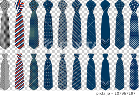 big set ties different types, neckties various size 107967197