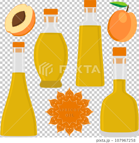 Various sweet tasty oil in glaas bottles 107967258