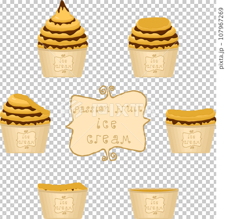 Big set various sweet tasty natural ice cream Big set various sweet tasty natural ice cream 107967269