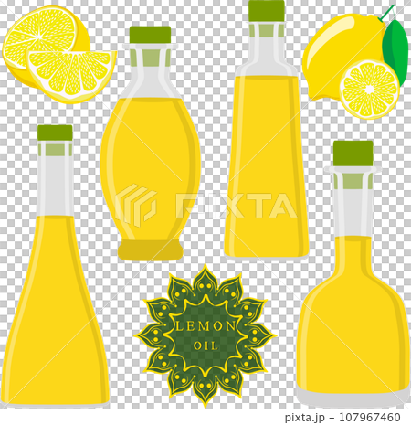 Various sweet tasty oil in glaas bottles 107967460
