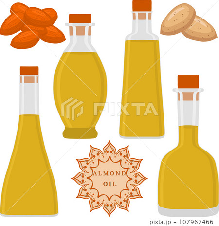 Various sweet tasty oil in glaas bottles Various sweet tasty oil in glaas bottles 107967466