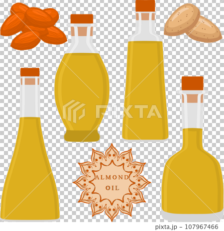 Various sweet tasty oil in glaas bottles Various sweet tasty oil in glaas bottles 107967466