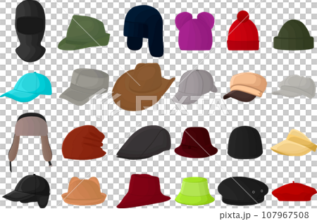 big kit different types hats, beautiful caps big kit different types hats, beautiful caps 107967508