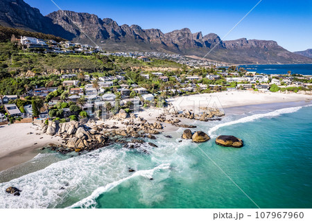 Aerial view of Clifton beach in Cape Town, Western Cape, South Africa Aerial view of Clifton beach in Cape Town, Western Cape, South Africa 107967960