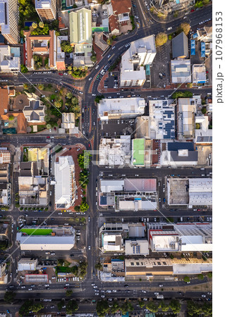 Aerial view of Cape Town city centre at sunset in Western Cape, South Africa Aerial view of Cape Town city centre at sunset in Western Cape, South Africa 107968153