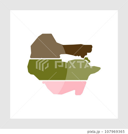 Map of kendari simple logo design Map of kendari simple logo design 107969365