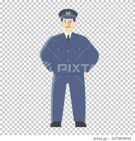 Simple police officer illustration Simple police officer illustration 107969692