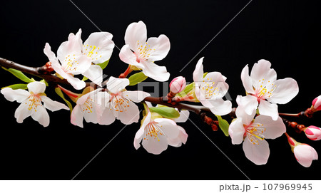 アーモンドの花　背景素材 107969945