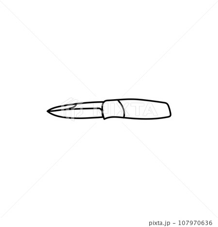Folding knife line simple creative design 107970636