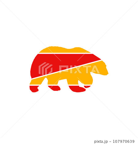 Bear colorful modern animal creative logo 107970639